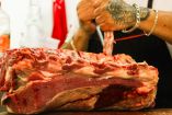 Carne de res y cerdo en mercados