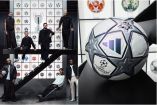 El nuevo balón conmemorativo de la Champions League fue presentado por leyendas.