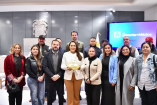 Autoridades de Aguascalientes y representantes de Uruguay posan durante la presentación del programa Saberes que conectan, una iniciativa de cooperación internacional que impulsa a productores de queso, pan y conservas mediante innovación, turismo y fortalecimiento empresarial.