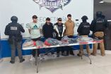 Detenidos del operativo de aseguramiento.