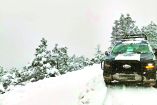 En Guanaceví, Durango, la caída de nieve se mantuvo por varias horas.