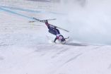 Lindsey Vonn tuvo que ser evacuada en helicóptero.