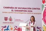 La jefa de gobierno de la Ciudad de México, Clara Brugada indicó que "el objetivo es adelantarnos al sarampión".