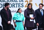 La corredora rarámuri, María Lorena Ramírez, obtuvo el Premio Nacional de Deportes 2025.
