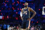 Feb 15, 2026; Inglewood, California, USA; Team USA Stripes forward LeBron James (23) of the Los Angeles Lakers looks on in game two against Team Starsduring the 75th NBA All Star Game at Intuit Dome. Mandatory Credit: Kirby Lee-Imagn Images