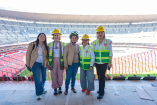 Recorren el Estadio Azteca para supervisar las condiciones operativas