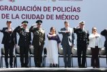 Brugada encabezó la graduación de 507 cadetes de la Universidad de la Policía de la Ciudad de México,  desde el Altar a la Patria