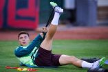 Rodrigo Huescas during Mexico National team training session ahead of the International Friendly match against Japan at Oakland-Alameda County Coliseum, on September 05 2025, in Oakland, California, United States.