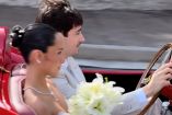 Charles Leclerc manejó un costoso Ferrari el día de su boda.