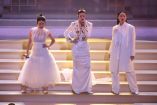 South Korean singer actress Rei Ami, South Korean-US singer Ejae and US singer Audrey Nuna perform onstage during the 98th Annual Academy Awards at the Dolby Theatre in Hollywood, California on March 15, 2026. (Photo by Patrick T. Fallon / AFP)