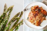 Lasaña vegetariana con espárragos
