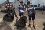 La Secretaría de Marina recolectó 134.4 kilos de desechos en la playa Olas Altas, Manzanillo.