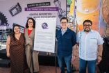 Funcionarios presentan módulo Reciclatrón en Tlalpan con cartel de acopio de residuos electrónicos y eléctricos en centro deportivo público