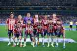 Guadalajara team group during the 12th round match between Monterrey and Guadalajara as part of the Liga BBVA MX Varonil, Torneo Clausura 2026 at BBVA Bancomer Stadium, on March 21, 2026 in Monterrey, Nuevo Leon, Mexico.