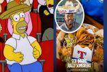 El “sombrero Rally” de los Rangers revive una escena clásica de Homero Simpson en 1994 y la convierte en realidad dentro de MLB.