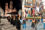 Penitentes y fieles durante la Semana Santa 2026 en Taxco, Guerrero.