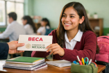 Entrega de beca en la escuela