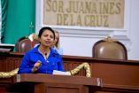 Liz Salgado Viramontes interviene en tribuna del Congreso de la Ciudad de México durante la presentación de iniciativa para reformar la Ley de Reconstrucción.