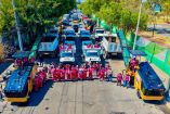 Trabajadores y maquinaria de la alcaldía Gustavo A. Madero participan en el arranque del programa La Calle es Nuestra para rehabilitar vialidades en la demarcación.