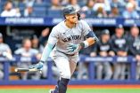 Aaron Judge, jugador de Yankees, tras conectar un jonrón en contra de Angels.