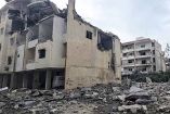 Edificio destruido en Líbano tras bombardeo de Israel.