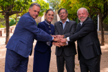 La presidenta de México compartió imagen junto a líderes de Brasil, Colombia y Uruguay.