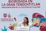La ciclovía Gran Tenochtitlán es parte de las obras para construir una ciudad más democrática .