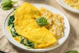 Receta de omelette de espinacas y queso panela