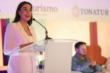 ACAPULCO, GUERRERO, 27ABRIL2026.- Josefina Rodríguez Zamora, secretaria de Turismo, durante el foro Financiamiento e Inversión en el Sector Turístico en México, previo a la inauguración de la edición número 50 del Tianguis Turístico. FOTO: DANIEL AUGUSTO/ CUARTOSCURO.COM