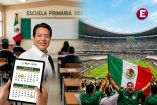 El titular de la SEP y aficionados de México en el estadio