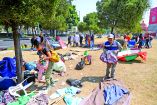 Alessandra Rojo de la Vega, alcaldesa de Cuauhtémoc encabezo el operativo para retirar los campamentos de personas en situación de calle que estaban ubicados en Paseo de la Reforma a la altura de Glorieta Violetas y Eje 1. Foto: Pável Jurado Canseco