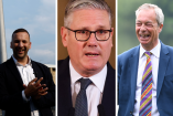 Las 3 cabezas de los partidos más importantes en Reino Unido tras las elecciones locales del 7 de mayo del 2026: Zack Polaski de los Verdes (izquierda); Keir Starmer, actual primer ministro laborista (centro); Nigel Farage, de Reform UK (derecha).