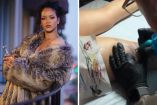 ¡Rihanna se tatúa un dibujo de sus hijos! ¿Tú lo harías?