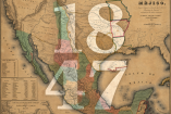 Mapa histórico de México en 1847 con el territorio nacional antes de la cesión de California, Texas y Nuevo México a Estados Unidos.