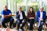 Ernesto  Betancourt, Felipe Leal, Karina Licea y Jorge Gamboa de Buen, anunciaron las actividades que se realizarán en el centenario del nacimiento del arquitecto Teodoro González de León.
