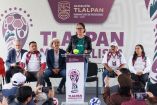 La alcaldesa de Tlalpan destacó que se han rehabilitado 41 canchas deportivas, realizado bacheo, reparación de fugas, desazolve y otros servicios urbanos