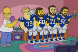 Homero Simpson y el resto de su familia aparece para promocionar el calendario de juegos de los Indianapolis Colts.