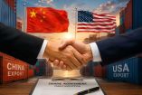 Ilustración sobre negociáción de reducir aranceles entre China y EU.