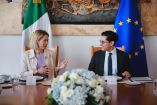 El secretario de Relaciones Exteriores, Roberto Velasco, y Kaja Kallas, Alta Representante de la UE para Asuntos Exteriores y Política de Seguridad.
