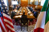Sheinbaum en su reunión con Markwayne Mullin, secretario de Seguridad Nacional de Estados Unidos