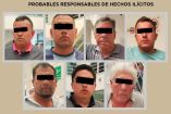 Los siete detenidos, junto con los vehículos y la mercancía recuperada, fueron puestos a disposición de la Agencia del Ministerio Público