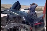 El McLaren de Bauer quedó dañado de la parte trasera.
