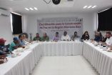 Previo al inicio de la mesa, se realizó la toma de protesta de las y los comisarios municipales, como parte de las acciones para fortalecer la representación comunitaria y la coordinación con las autoridades estatales y federales.