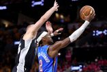 Shai Gilgeous-Alexander comandó la remontada del Thunder, que reaccionó tras verse abajo por 15 puntos en el arranque frente a los Spurs.