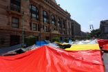 Plantón de la CNTE cerca del Zócalo de la CDMX