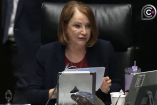 La lectura del posicionamiento oficial estuvo a cargo de la presidenta de la Comisión Permanente, Laura Itzel Castillo.