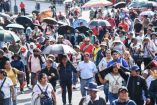CIUDAD DE MÉXICO, 02JUNIO2026.- Maestros de de la Coordinadora Nacional de Trabajadores de la Educación (CNTE) retiraron tras más de tres horas el bloqueo de avenida Paseo de la Reforma para marchar sobre Paseo de la Reforma, y dirigirse al "caballito" para reunirse con líderes del magisterio luego de terminar la mesa de diálogo con autoridades de la Secretaría de Gobernación.FOTO: MARIO JASSO/CUARTOSCURO.COM
