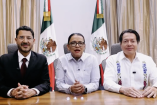 La secretaria de Gobernación, Rosa Icela Rodríguez, acompañada por el secretario de Educación, Mario Delgado, y el director general del ISSSTE, Marti Batres, confirmó que las conversaciones iniciadas este día continuarán mañana en la misma sede.