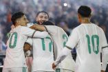 Los jugadores argelinos disfrutaron en el De Kuip Stadium de Rotterdam de un triunfo inesperado.