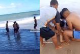 Familiares y bañistas ayudaron a rescatar a la joven de 19 años tras el ataque ocurrido frente a la costa de Recife.